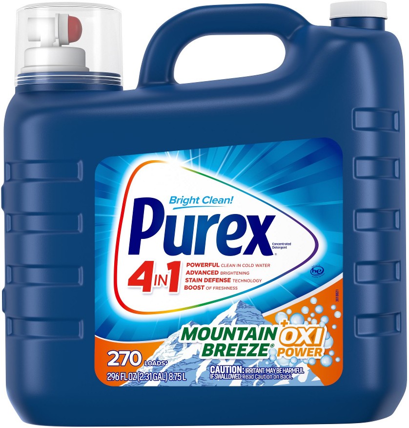 Liquid Laundry Detergent - Mountain Breeze + Oxi Power, 270 loads